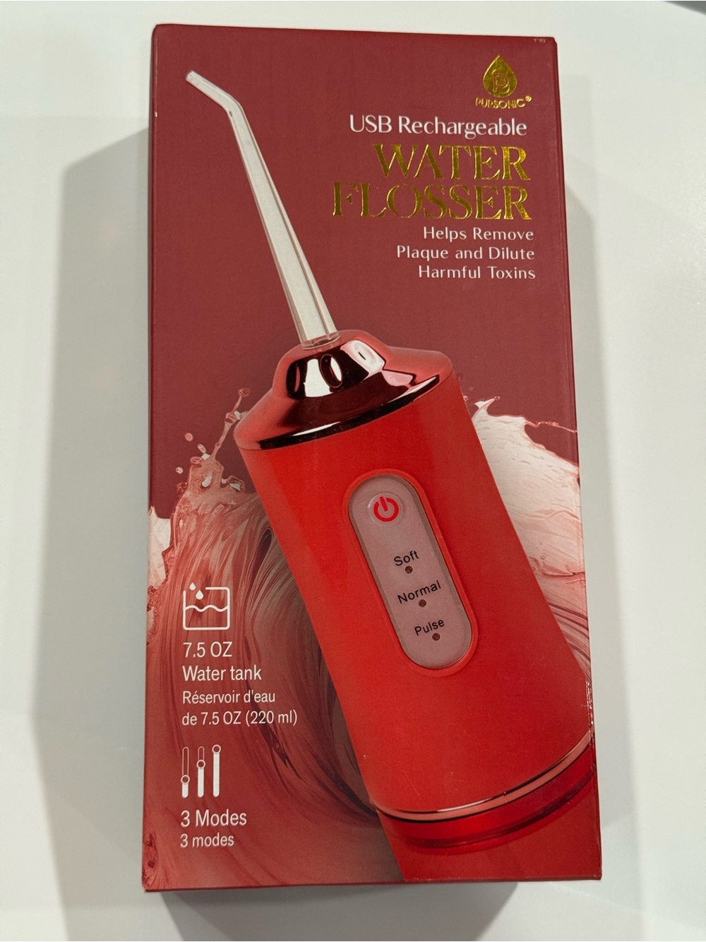 USB Rechargeable Water Flosser - Red